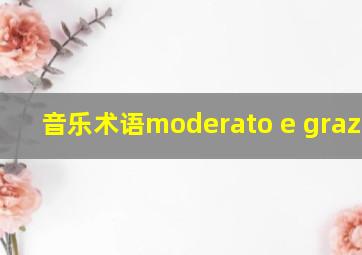 音乐术语moderato e grazioso